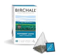 Birchall Tea Bags, Peppermint Tea Gift Set, Caffeine Free Tea Bursting with Full Flavour, Perfect Vegan Gifts, 80 Plant-Based Prism Tea Bags