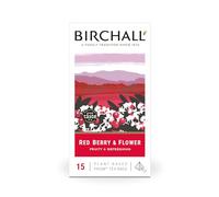 Birchall Tea Bags, Red Berry & Flower Tea Gift, Caffeine Free Tea Bursting with Full Flavour, 15 Plant-Based Prism Tea Bags
