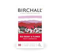 Birchall Tea Bags, Red Berry & Flower Tea Gift, Caffeine Free Tea Bursting with Full Flavour, Perfect Vegan Gifts, 80 Plant-Based Prism Tea Bags