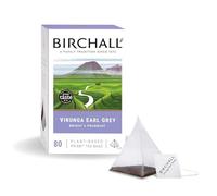 Birchall Tea Bags, Virunga Earl Grey Tea, Afternoon Black Tea Bursting with Full Flavour, 80 Plant-Based Prism Tea Bags