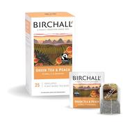 Birchall Tea | Green Tea & Peach | Green Tea Infusion | 1 Pack of 25 Enveloped Plant-Based Tea Bags
