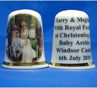 Birchcroft China Thimble - Prince Harry & Meghan Markle Royal Christening Box