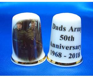 Birchcroft Porcelain China Collectable Thimble - Dads Army 50th Anniversary - Free Gift Box