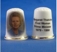 Birchcroft Porcelain China Collectable Thimble Margaret Thatcher 1st Woman Prime Minister