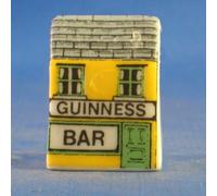 Birchcroft Porcelain China Collectable Thimble - Miniature House Shape - Irish Guinness Bar