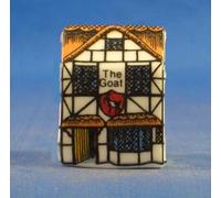 Birchcroft Porcelain China Collectable Thimble - Miniature House Shape - The Goat Pub