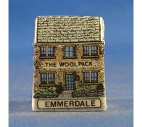 Birchcroft Porcelain China Collectable Thimble - Miniature House Shape - The Woolpack Emmerdale