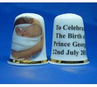 Birchcroft Porcelain China Collectable Thimble - Prince George Born - Free Box