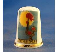 Birchcroft Porcelain China Collectable Thimble - Travel Poster Portugal