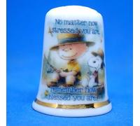 Birchcroft Porcelain China Collectible Thimble - No Matter How Stressed - with Display Box