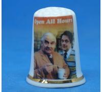 Birchcroft Porcelain China Collectible Thimble - Open All Hours - with Display Box