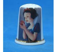 Birchcroft Porcelain China Collectible Thimble - Snow White & Poisoned Apple - Dome Box