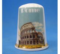 Birchcroft Porcelain China Thimble - Rome Colosseum - with Dome Box