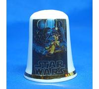 Birchcroft Porcelain China Thimble Star Wars Movie Poster Box