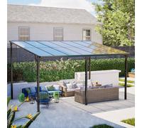 BIRCHTREE 3X4M 10x14FT Lean To Pergola W/ Roof Wall Mounted Gazebo