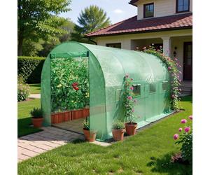Birchtree 4Mx2Mx2M Fully Galvanised Frame Polytunnel Greenhouse Pollytunnel Poly Tunnel