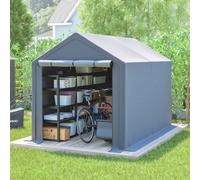 Birchtree 6X10Ft Garden Waterproof Anti-Uv Storage Tent Bike Shed Steel Frame Zipper Door
