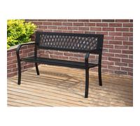BIRCHTREE Garden Bench Steel Lattice C072 Black