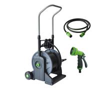BIRCHTREE Garden Hose Reel Cart 25M Trolley Watering Pipe Outdoor Use