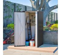 Birchtree Garden Shed Pent Roof 2.6X2.9Ft Metal Outdoor Storage Cabinet House Anthracite