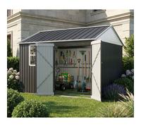 BIRCHTREE Garden Shed With Window 10X10FT Anthracite