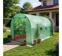 Birchtree New Galvanised Steel Frame Polytunnel Greenhouse Pollytunnel Poly Tunnel 4M X 2M