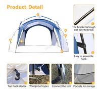 BIRCHTREE Outdoor Garden Dome Gazebo 3.5 x 3.5m Tent Shelter Camping Waterproof