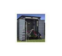 BIRCHTREE Plastic Garden Shed Pent 6X6FT Grey