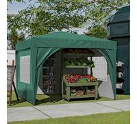 (Green) Birchtree Waterproof Pop Up Garden Gazebo - 3 x 3m