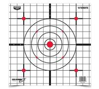 'Birchwood Casey 12'' Eze-Scorer Sight-in Practice Shoot-Up Brilliant White Paper Targets for Indoor and Outdoor Use'