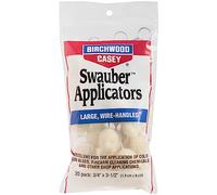 BIRCHWOOD CASEY Large Wire-Handled Swauber Applicators for Gun Cleaning, Maintenance and Preservation, 20 Pack