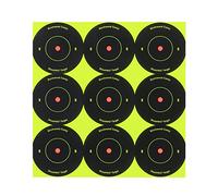 BIRCHWOOD CASEY Shoot-N-C 2" Bull's-Eye Reactive Targets - Highly Visible Instant Feedback Self-Adhesive Shooting Target Stickers - 108 Targets
