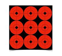 BIRCHWOOD CASEY Target Spots 2" - 90 targets Self-Adhesive Targets, High-contrast, radiant orange colour