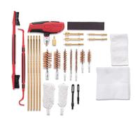BIRCHWOOD CASEY Universal Gun Cleaning Kit | Durable Versatile Gun Maintenance Cleaning Tools Set of 22 | Brushes, Mops, Jags, Patches, Rod, T-Handle, Magnetic Strip & Case Included