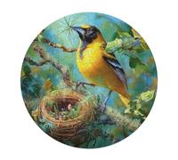 Bird 120 Piece Round Puzzle Pet Bird Animal Shape Premium Relaxing Puzzle for Adults & Kids Creative Challenge Home Decor Gift Educational 120 PCS