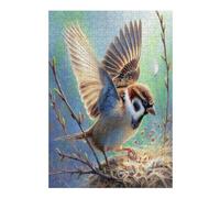 Bird 300 Piece Count Premium Jigsaw Puzzle Pet Bird Teen Fans 14-18 Yrs Brain Training Ultra Difficult Leisure Adventure Valentines Wooden Cardboard 300 PCS