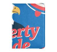 Bird 4th Of July Independence Day Liberty Ride Blue Red Leather Passport Holders for travel Vaccine Case Protector Cover Passport Cover for men Waterproof, bird 4th of July Independence Day liberty