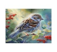 Bird 500 Pieces Premium Jigsaw Puzzle Pet Bird Adult Jigsaws Educational Challenge Mental Exercise Wall Art Winter Thick Cardboard 500 PCS