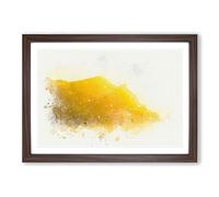 Bird Above The Channel Islands in Abstract Framed Print | A2 Walnut Framed Wall Art | Ready to Hang | Abstract Fantasy Picture | Living Room Bedroom Lounge Office