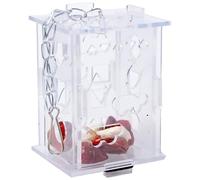 Bird Acrylic Feeder, Parrot Feeding Box, Transparent Puzzle Bird Hang Foraging Toy, Pet Intelligence Growth Cage Parrot Feeding Box, Food Holder Swing Toys Bird Swing Toy, Large