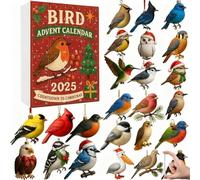 Bird Advent Calendar 2025, 24 Mini Birds Pendant Inside Advent Calendar 2025 24 Surprise For Adults, Countdown Days Calen