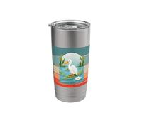 Bird Alligator Harmony Peaceful Coexistence Humor Nature Stainless Steel Insulated Tumbler