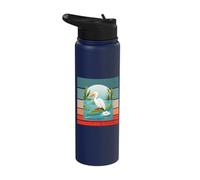 Bird Alligator Harmony Peaceful Coexistence Humor Nature Stainless Steel Insulated Water Bottle