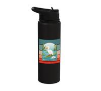 Bird Alligator Harmony Peaceful Coexistence Humor Nature Stainless Steel Insulated Water Bottle