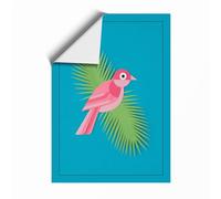 Bird Among Palms Tropical Unframed Wall Art Print A2 (59.4×42cm), Wall Decor for Living Room, Bedroom, Office & Home, Art Gift