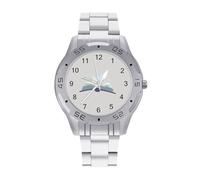 Bird and Book Classic Wrist Watches for Men Casual Business Watch Stainless Steel Band for Boyfriend Father