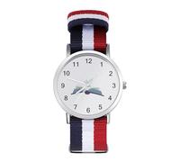 Bird and Book Funny Wrist Watches for Men Women Casual Braided Strap Easy Reader for Work Workout