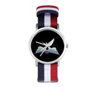 Bird and Book Wrist Watches Nylon Braided Strap Non-Scale Work Casual Watch