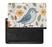 Bird And Flower Passport Cover Protector Rfid Blocking Passport Holder Id Card Holder Secure Travel Wallet Organizer for Passport Tickets Credit Cards, style, One Size