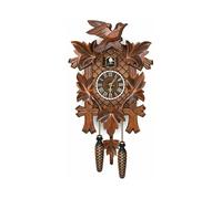 Bird and Leaves Cuckoo Clock, Original German Cuckoo-Clock with Music, coo-coo Clocks from The Black-Forest, Authentic Black Forest Cuckoo Clock,